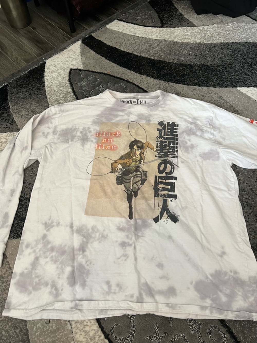 Ripple Junction Attack on Titan Tag Print Tee - White with Light Gray